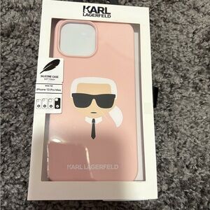 Karl Lagerfeld Pink Silicone Case for iPhone 13 Pro Max